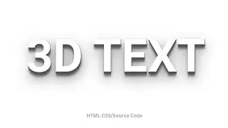 3D Text Design Tutorial using HTML and CSS only