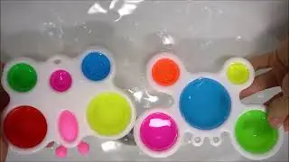 Make DIY water pop it, Play water pop it fidget training in the pool