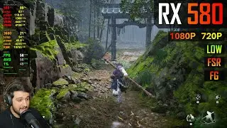 RX 580 8GB - Black Myth: Wukong - Low, FSR, FG