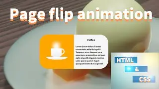 【HTML&CSS】Page flip animation using html and css 