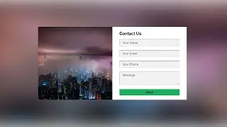 Responsive Contact Us From With HTML & CSS ||  Contact From Design with  html and css