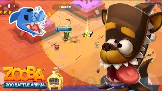 Играем на новым скине - Доберман Финн, пробуеи занять топ 1 в игре Zooba !