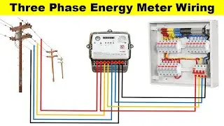 3 phase energy meter wiring & installation in main power distribution board / electrical technician