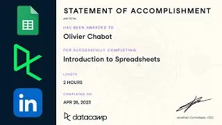 DataCamp Certificate & LinkedIn