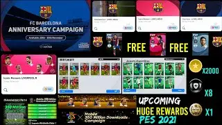 UPCOMING HUGE FREE REWARDS IN PES 2021🔥FREE COINS, LEGENDS😍BIGGEST ICONIC MOMENT PACK❤️MESSI &MORE 🔥