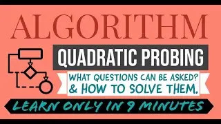 62. Quadratic Probing | Open Addressing | Collision Resolution Techniques | Algorithm for GATE, NET