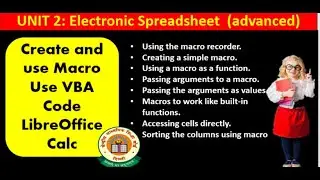 Create and Use Macros in Spreadsheet | Macros in OpenOffice Calc | Class 10 Information Technology