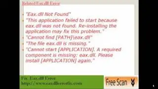 Fix Eax.dll error