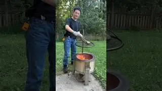 Grill tomahawk steak on Breeo firepit￼