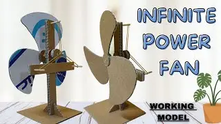 Easily Make a Lifetime Free Energy FAN at Home From Cardboard and Rubber Bands💯 #diy #GokusCraftKada