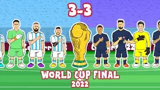 🏆MESSI WINS THE WORLD CUP!🏆 Argentina vs France! 3-3 (Cartoon Goals Highlights Final 2022 Penalties)