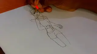 How to draw a running girl