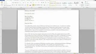 Block Format Letter