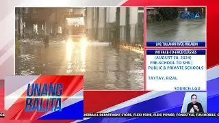 Ilang papasok sa trabaho, pahirapang bumiyahe dahil sa baha | Unang Balita