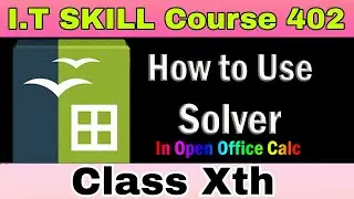 How to Use Solver / Using Solver  | Unit 2 Electronic Spreadsheet | Class 10 (I.T Skill Course 402)