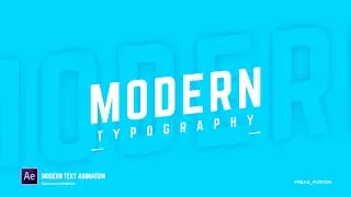 Quick and Modern text Animation in After Effects - After Effects Tutorials - Easy Method