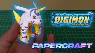 How to make Gabumon action figure from paper (Digimon toy Papercraft)