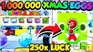 (🍀250x LUCK) HATCHING 1,000,000 CHRISTMAS EGGS & I GOT THIS in PET SIMULATOR 99!! (Roblox)
