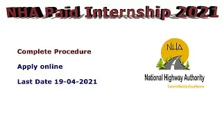 How to apply online NHA Paid internship 2021