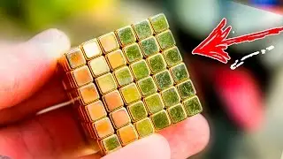 АФИГЕТЬ! ЗОЛОТОЙ НЕОКУБ ИЗ КВАДРАТНЫХ КУБИКОВ! НЕОДИМОВЫЙ МАГНИТ!