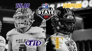 2A DI UIL STATE CHAMPIONSHIP Tolar vs Timpson | Texas High School Football Playoffs