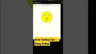 😊 Draw Smiling Face Using Python Turtle 😊 Emoji Coding Status  