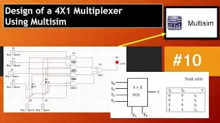 Design of a 4X1 Multiplexer Using Multisim || Digital Electronics || Combinational Circuits