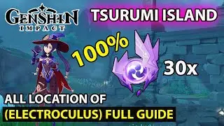 Genshin Impact - Tsurumi Island All Electroculus Locations (2.2 Update) Full Guide
