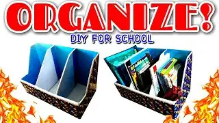 How to make school organizer? Как сделать школьный органайзер Лоток для бумаг книг тетрадей учебы