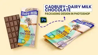 Dairy Milk Chocolate Packaging Design in photoshop |Cadbury Dairy Milk Chocolate Packaging Design