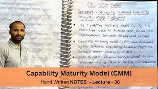 Software Engineering Institute - Capability Maturity Model (CMM) | Lecture 36