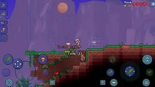 Terraria изучаем местность и строим дом #й