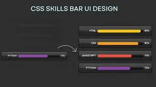 CSS Animated Skills Bar UI Design Using HTML and CSS