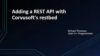 Adding a REST API with Corvusoft's restbed