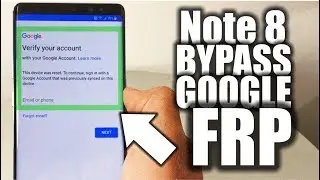 NO PC - Unlock Google Account FRP Bypass - Samsung Galaxy Note 8