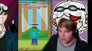 ПЯТЕРКА РЕАГИРУЕТ НА ИГРУ ДЕМАСТЕРА MINE MOB CLICKER