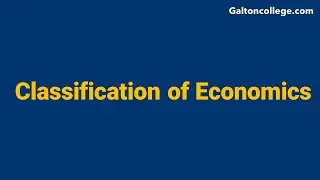 Classification of Economics