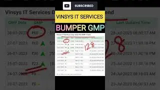 Vinsys IT Services IPO Bumper GMP 