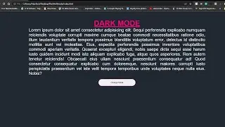 How to make dark mode website using JavaScript