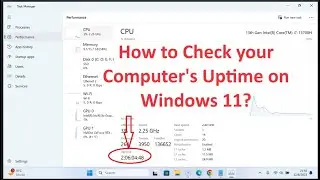 How to Check your Computer's Uptime on Windows 11?