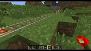 Minecraft - Powered Rail and Minecart Basic Track Setup