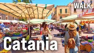 Catania, SICILY 4K Walking Tour | Immersive Video with Captions [4K/60fps]