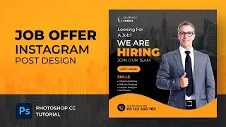 Job Offer Instagram Post Design Template in Adobe Photoshop