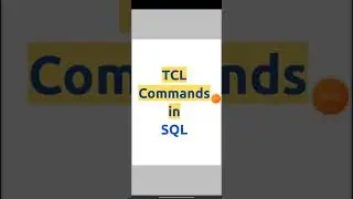 Transaction Control Language in SQL