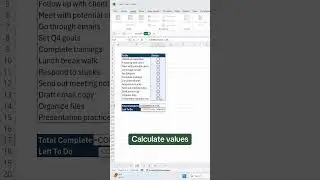 How to create a To Do List in Excel. 🙌🏼 #excel #tutorial  #tracker
