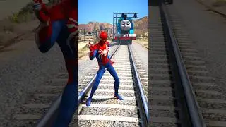 GTA V: HULK SAVING SPIDER-MAN FROM THOMAS THE TRAIN 