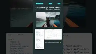 Creative Image Hover Effects Using CSS! 🎨✨ 