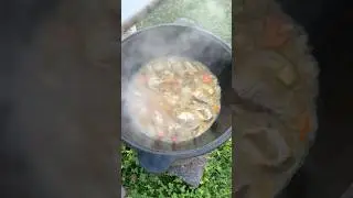 Гречневая каша в узбекском казане 🍖 #беларусь #браслав