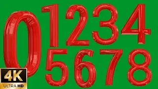 Figure Loop Numbers 1 to 12  Green Screen Background | No Copyright | Free Download