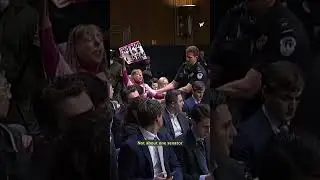 Protesters demanding a Gaza ceasefire interrupt Senate hearing on funding for Israel 